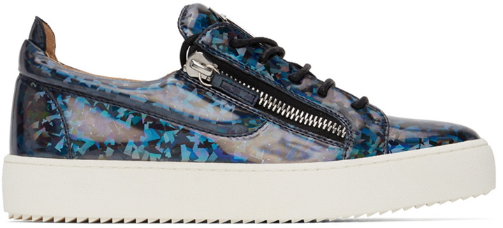 Photo: Giuseppe Zanotti Blue Iridescent May London Sneakers