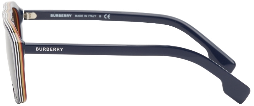 Burberry Navy Check Detail Sunglasses Burberry