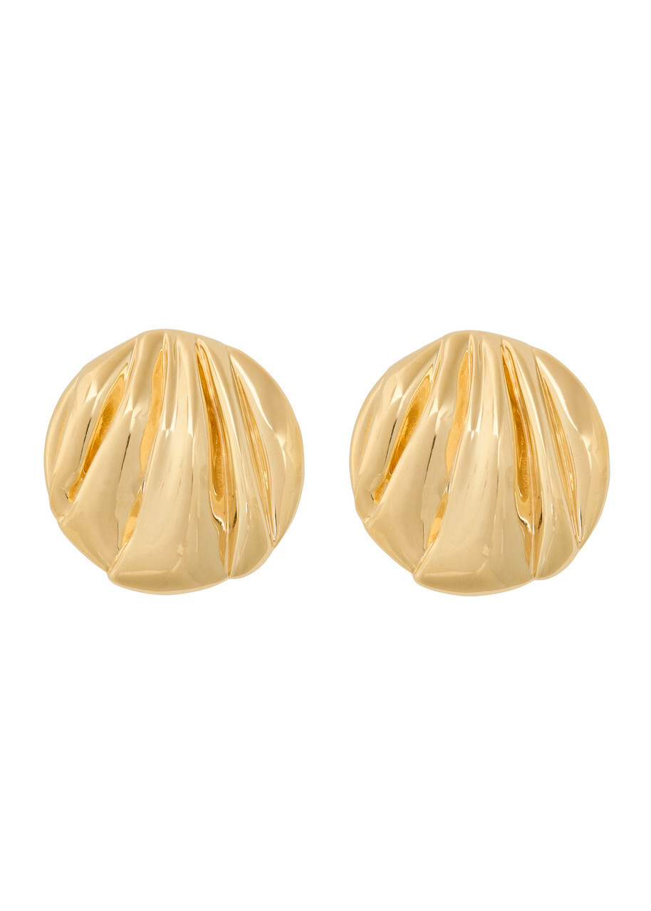 Chloe The Chloé Pleats Clip-on Drop Earrings - Gold - One Size