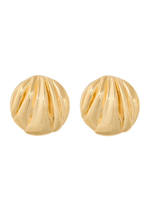 Photo: Chloe The Chloé Pleats Clip-on Drop Earrings - Gold - One Size