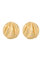 Chloe The Chloé Pleats Clip-on Drop Earrings - Gold - One Size