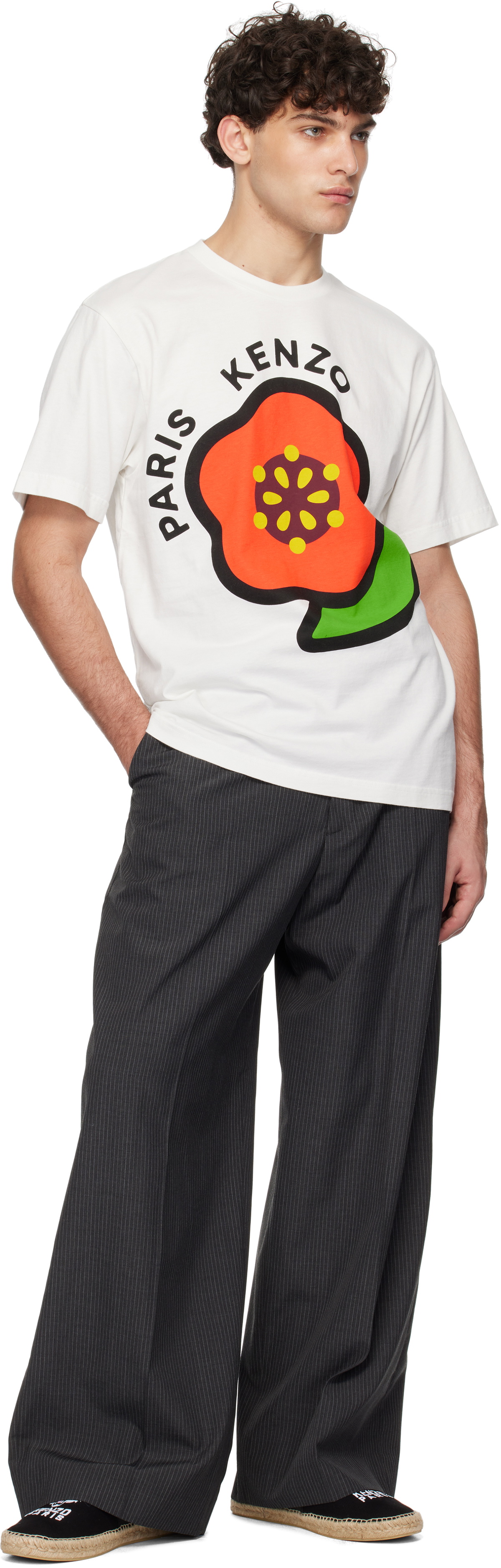 【関税込み】Kenzo ホワイト Kenzo Paris Kenzo Pop Tシャツ Kenzo Off-White Kenzo Paris Pop T-shirt Kenzo