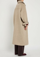 Damson Madder Jude Herringbone Wool-blend Coat Grey