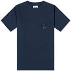 Pilgrim Surf + Supply Men's Team Embroidered T-Shirt in Navy/White