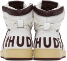 Rhude White & Brown Rhecess Hi Sneakers