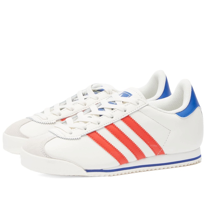 Photo: Adidas KICK Sneakers in Core White/Bright Red/Team Royal Blue