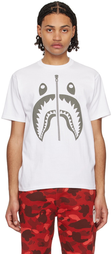 Photo: BAPE White Shark T-Shirt