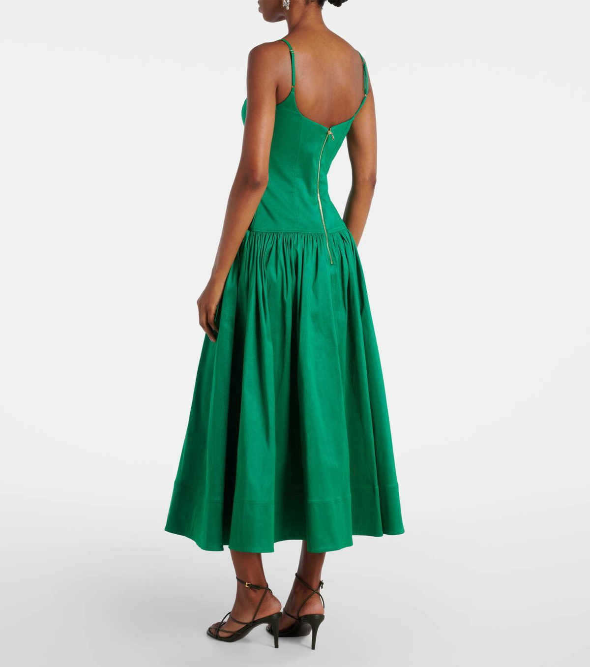 Rebecca Vallance Bailey belted pleated midi dress