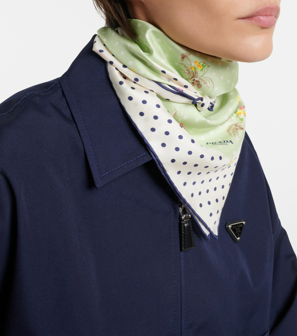 Prada Printed silk twill scarf