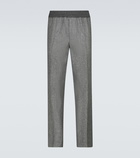 Moncler - Elasticated wool flannel pants