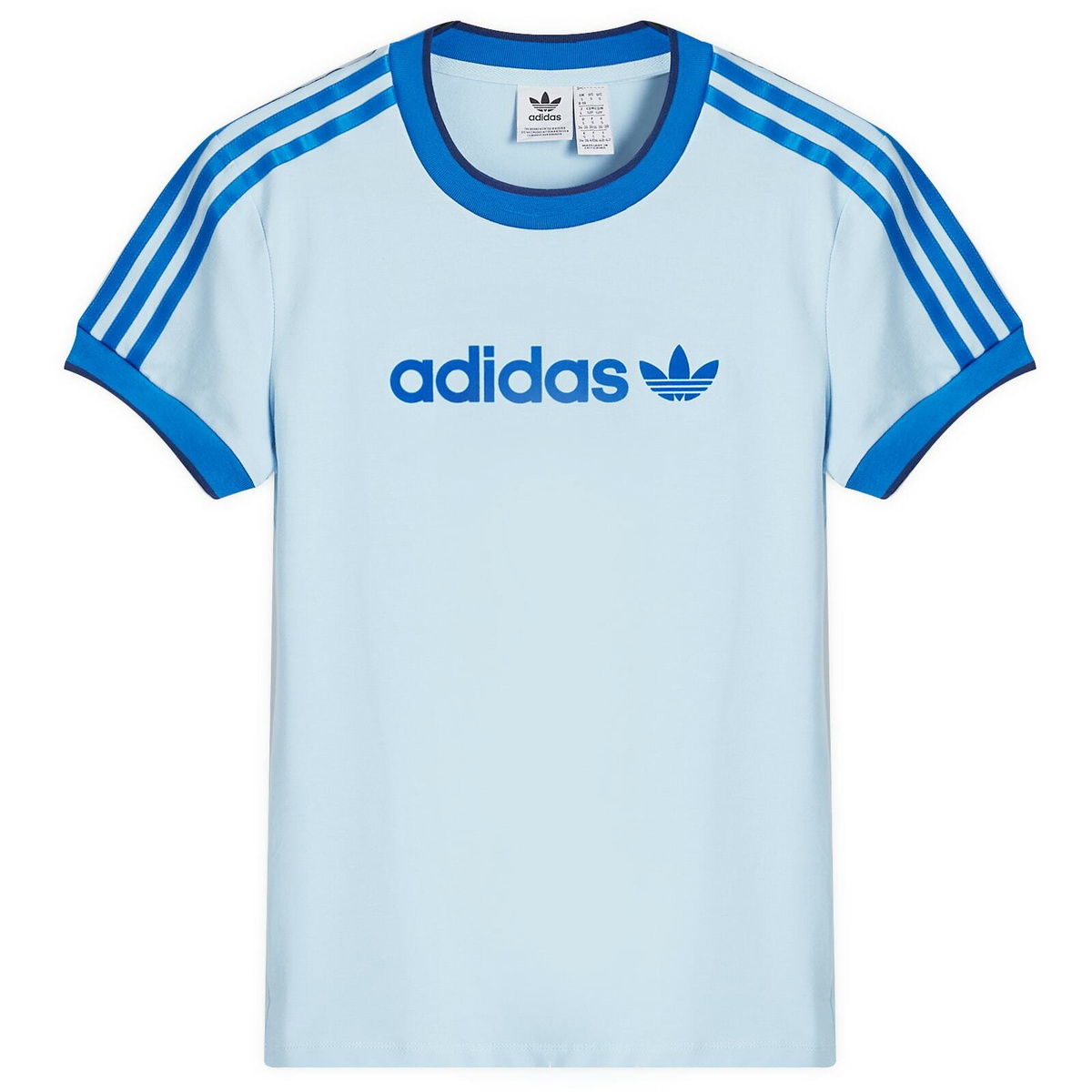 Adidas Women's Badge Slim T-Shirt in Clear Sky adidas
