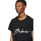 Balmain Black Embroidered Logo T-Shirt