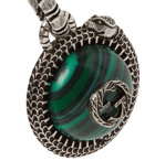 Gucci - Burnished Sterling Silver and Resin Necklace - Green