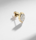 Rainbow K 9kt gold single earring with diamond
