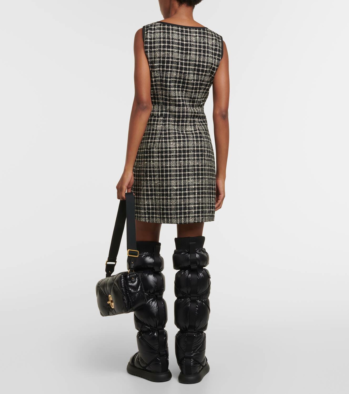 Moncler Checked tweed shift dress Moncler