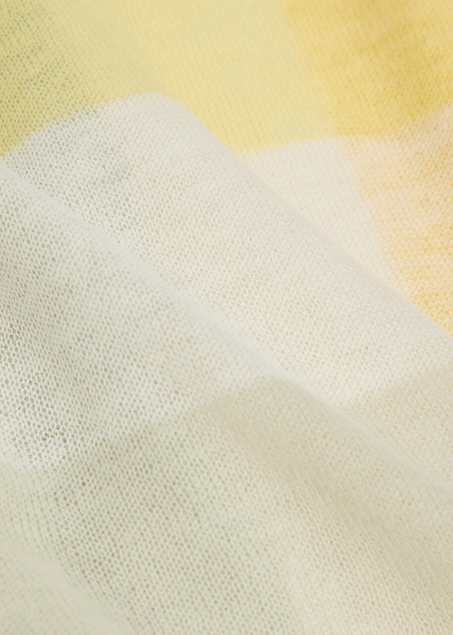 Vince Checked Fine-knit Wool Tank top Yellow
