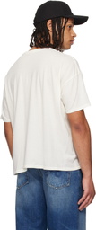 R13 White 'I Don't Care' Relaxed T-shirt