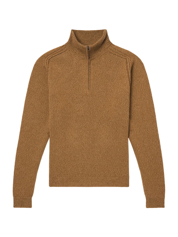 Photo: SEASE - Cashmere Half-Zip Sweater - Yellow