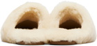 Aeyde Off-White Rega Shearling Slippers