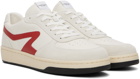 rag & bone Off-White & Red Retro Court Sneakers