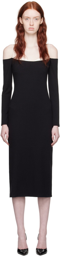 Photo: Reformation Black Graysen Midi Dress