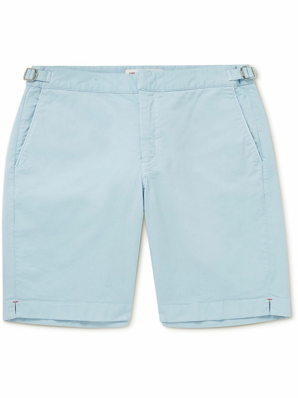 Photo: Orlebar Brown - Dane II Straight-Leg Cotton-Twill Shorts - Blue