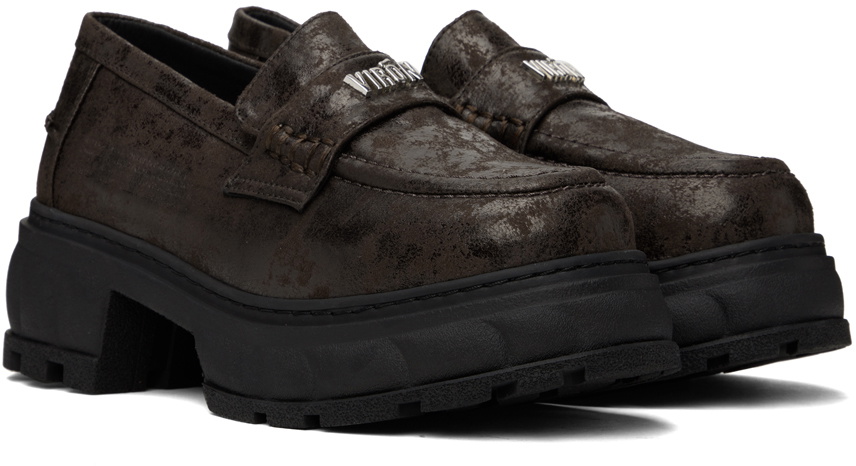 Virón Brown Quantum Copper Loafers