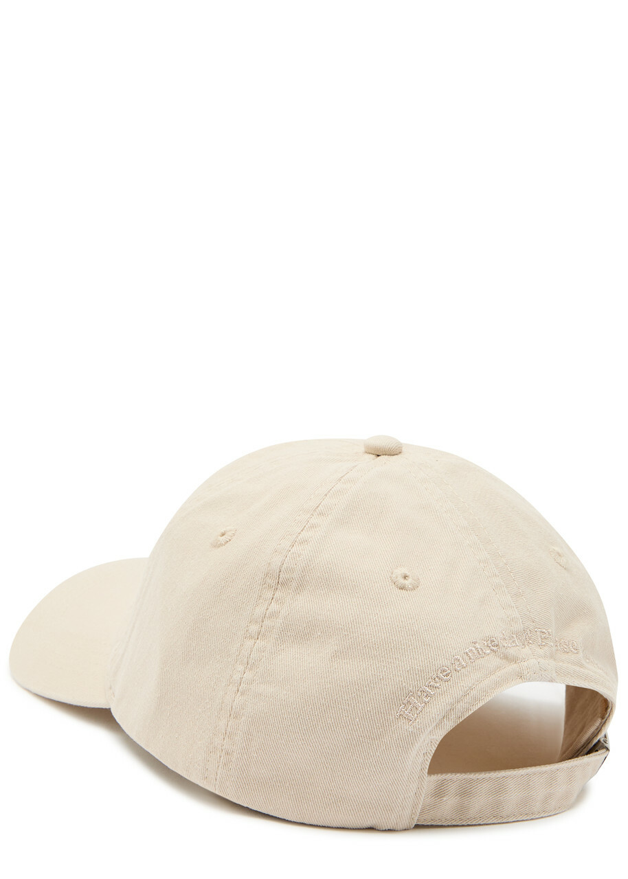 Ganni Logo-appliquéd Cotton cap - Cream - One Size