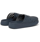 Malibu - Colony Woven Faux Leather Sandals - Navy