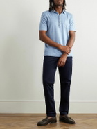 Massimo Alba - Linen and Cotton-Blend Polo Shirt - Blue
