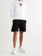 ALEXANDER MCQUEEN - Slim-Fit Logo Webbing-Trimmed Loopback Cotton-Jersey Hoodie - White