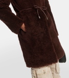 Yves Salomon Belted shearling coat
