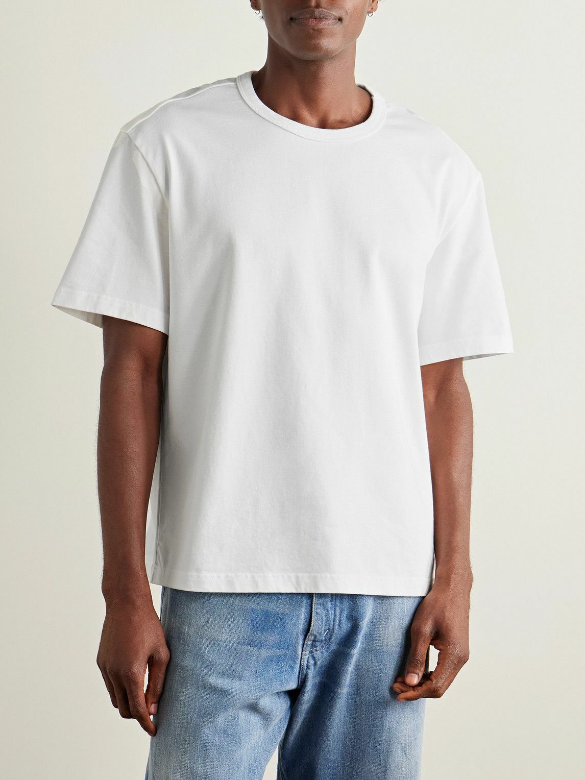 Séfr - Mauro Organic Cotton-Jersey T-Shirt - White