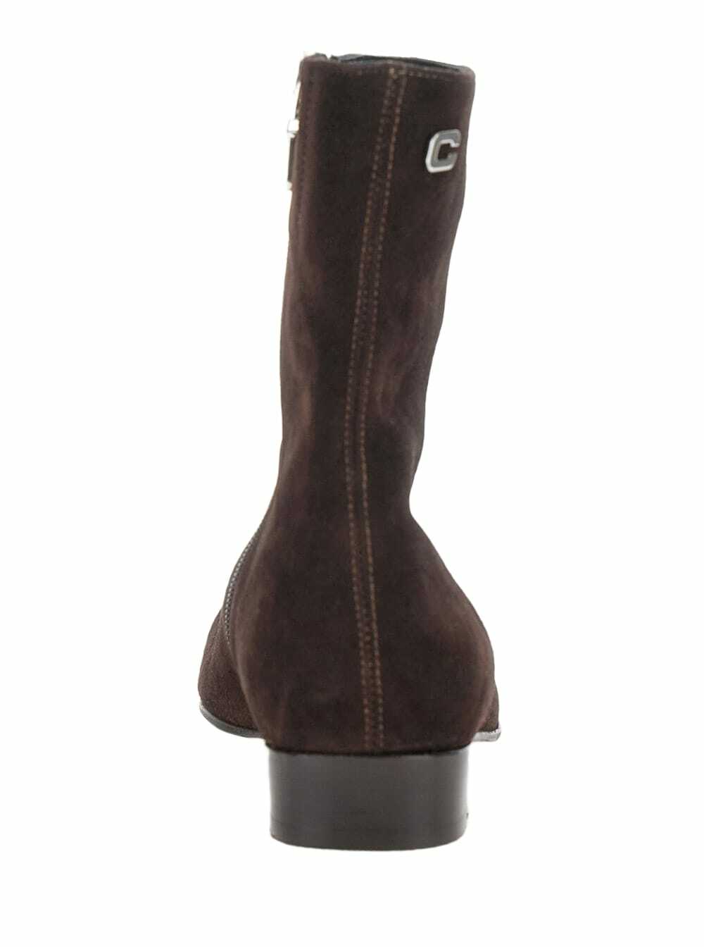 Carel aiglon Brown Boots With Logo Embroidery On The Side And Zip Closure On The Side In Suede Woman