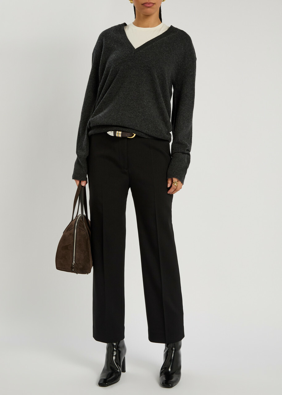 Toteme V-neck Cashmere Jumper Charcoal