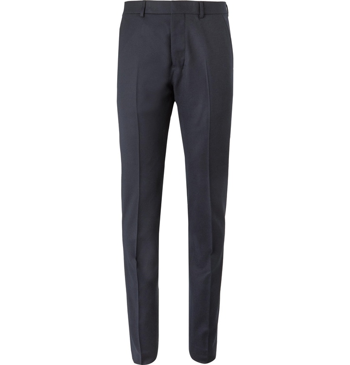 Photo: AMI - Grey Slim-Fit Virgin Wool-Twill Trousers - Blue