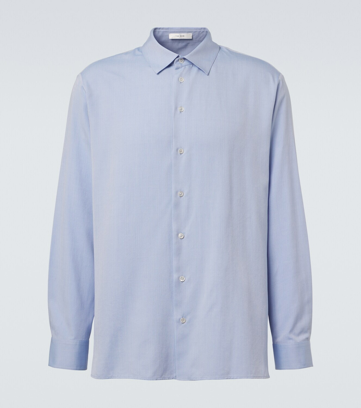 The Row Paxon silk poplin jacquard shirt