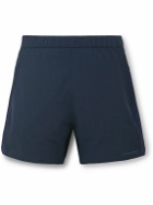 Outdoor Voices - High Stride 5&quot; Straight-Leg Mesh-Trimmed Recycled-Jersey Shorts - Blue