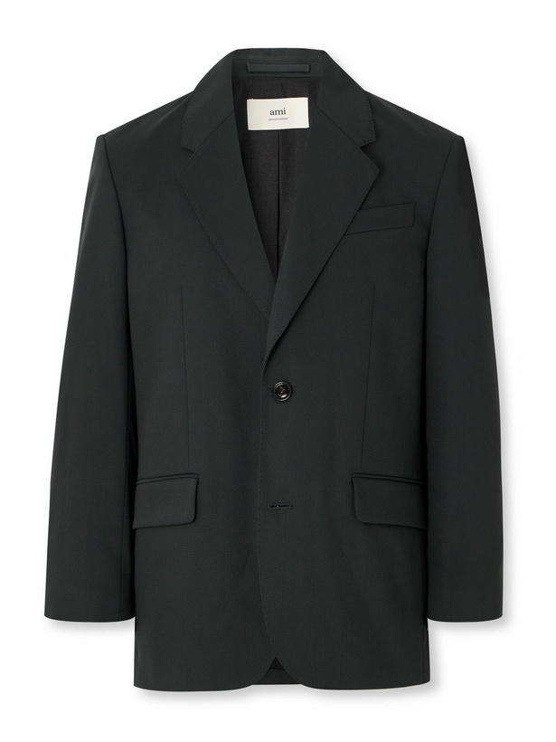 Photo: AMI PARIS - Wool-Tricotine Blazer - Black