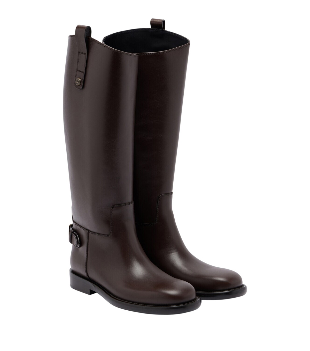 Burberry Green Leather Boots Burberry