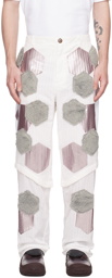 Kiko Kostadinov White Danh Trousers