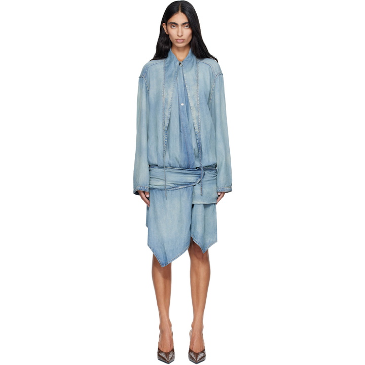 Photo: Diesel Blue De-Tilora-S Denim Midi Dress