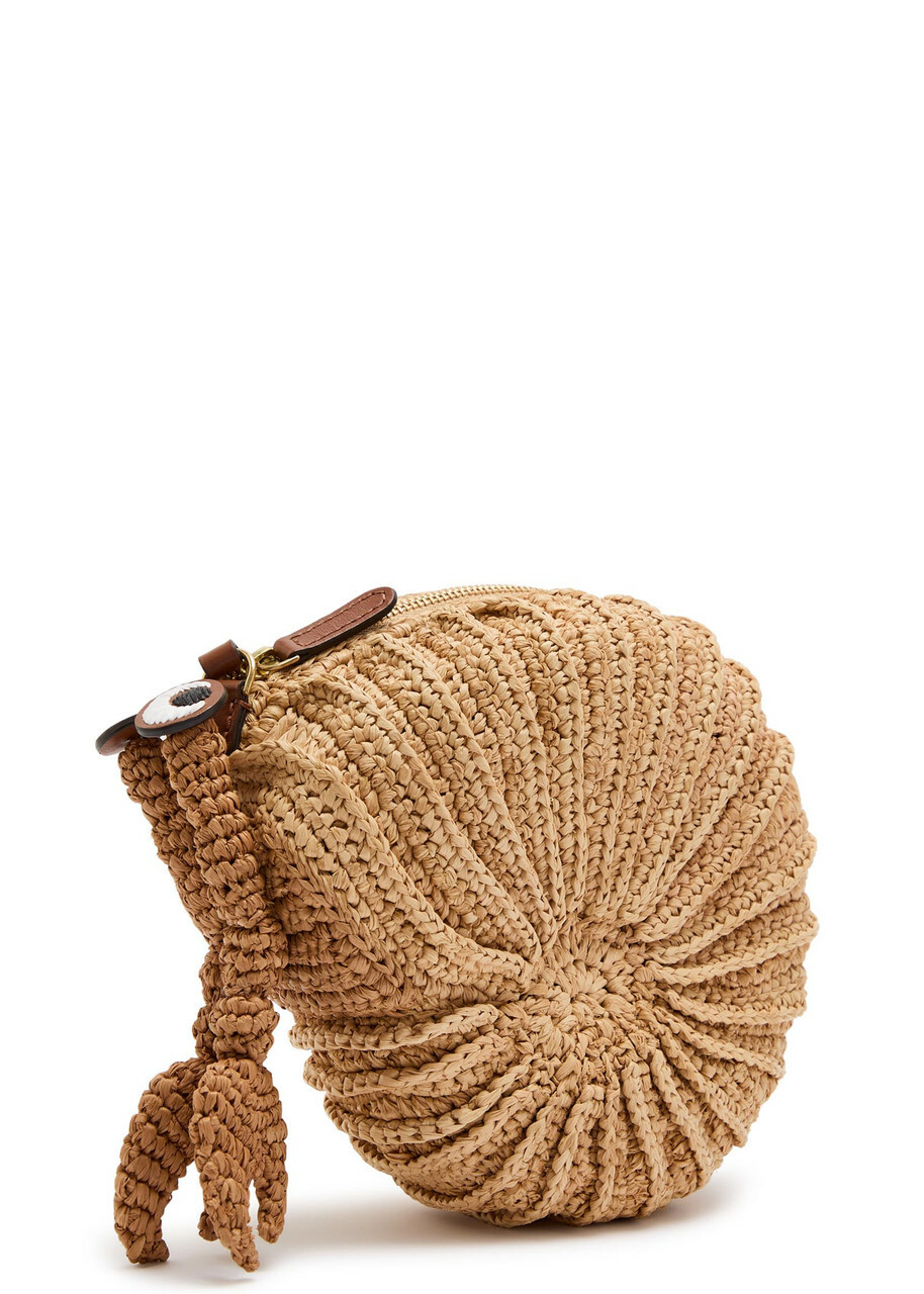 Anya Hindmarch Hermit Crab Raffia and Leather Cross-body bag - Natural - One Size