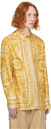 Versace Beige & Yellow Barocco Shirt