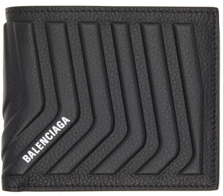 Photo: Balenciaga Black Embossed Bifold Wallet