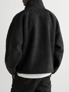 FEAR OF GOD ESSENTIALS - Logo-Appliquéd Fleece Zip-Up Sweatshirt - Gray