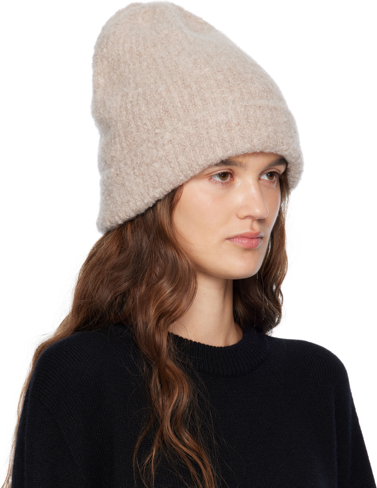 The Row Beige Leomir Beanie