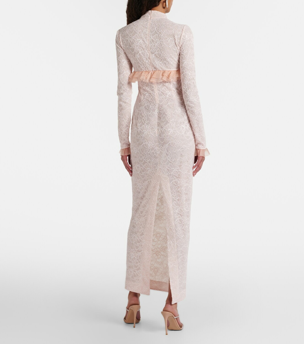 Alessandra Rich Bow-detail lace gown