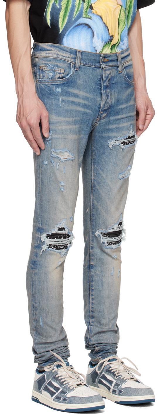 AMIRI Blue MX1 Bandana Jeans Amiri