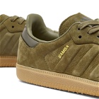 Adidas Samba Sneakers in Olive Strata/Gum